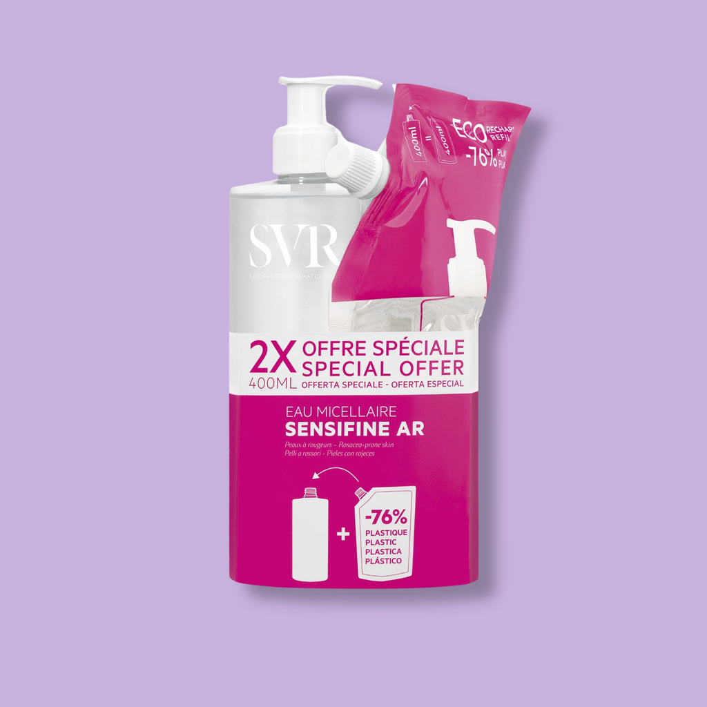 SENSIFINE AR EAU MICELLAIRE + RECHARGE 400ML Zestaw