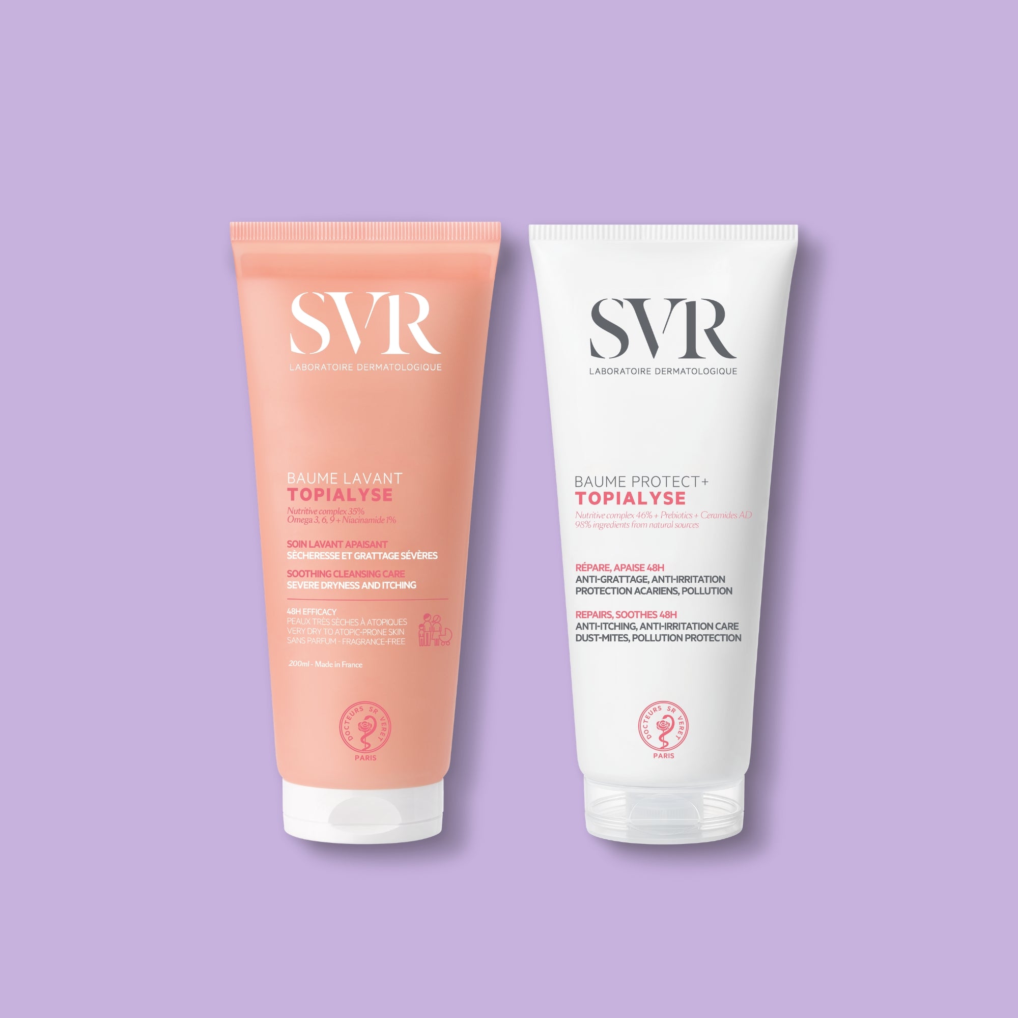 Zestaw TOPIALYSE Baume Lavant i Baume Protect+ 200ml + 200ml