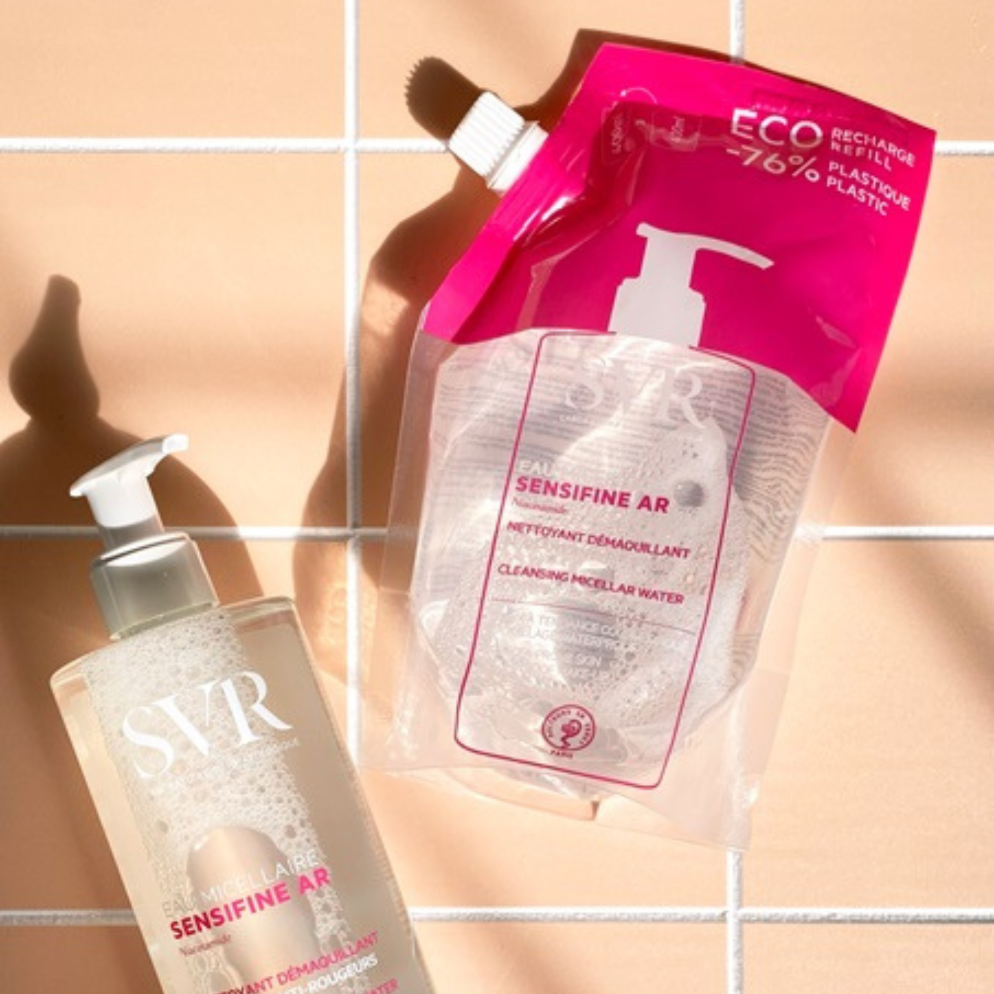 SENSIFINE AR EAU MICELLAIRE + RECHARGE 400ML Zestaw